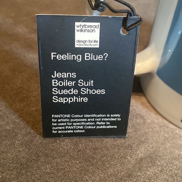 Pantone 549 C Light Blue Coffee Mug Whitbread Wilkinson Fine China NEW with Tags - Picture 4 of 11